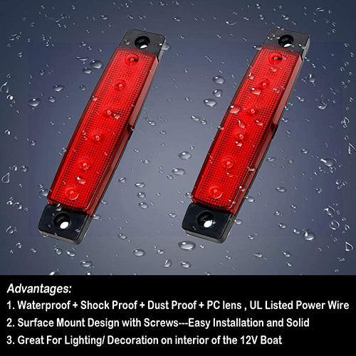 automotive red Led Side Marker Light for cars