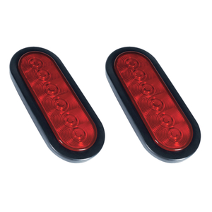 Red LED 6" Inch Oval Tail Light 
