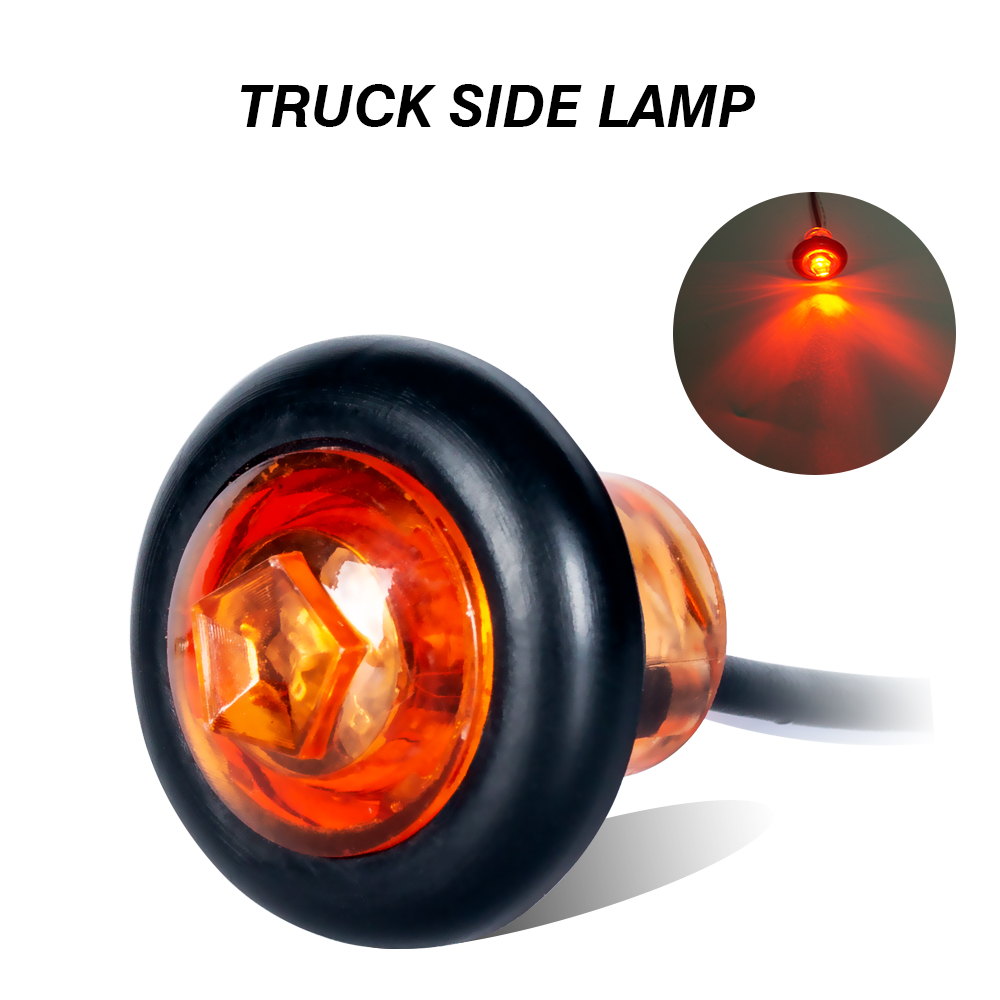 round amber Led Side Marker Light for trucks