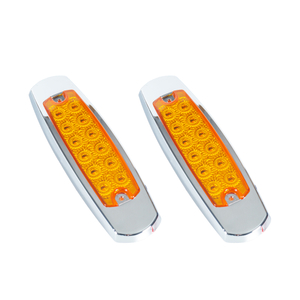 Yellow Stainless Iron LED Side Marker Car Lights