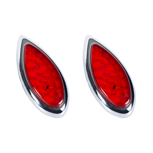 Red LED Marker Clearance Light with Chrome