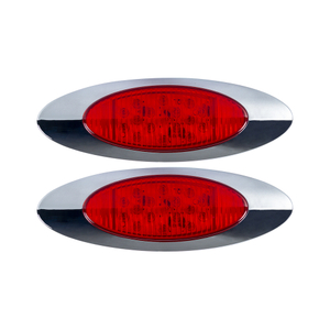 Red Oval Led Side Marker Lights